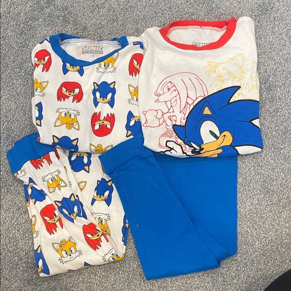 Sonic the Hedgehog Kids Pajama Set - Blue, Red, and White